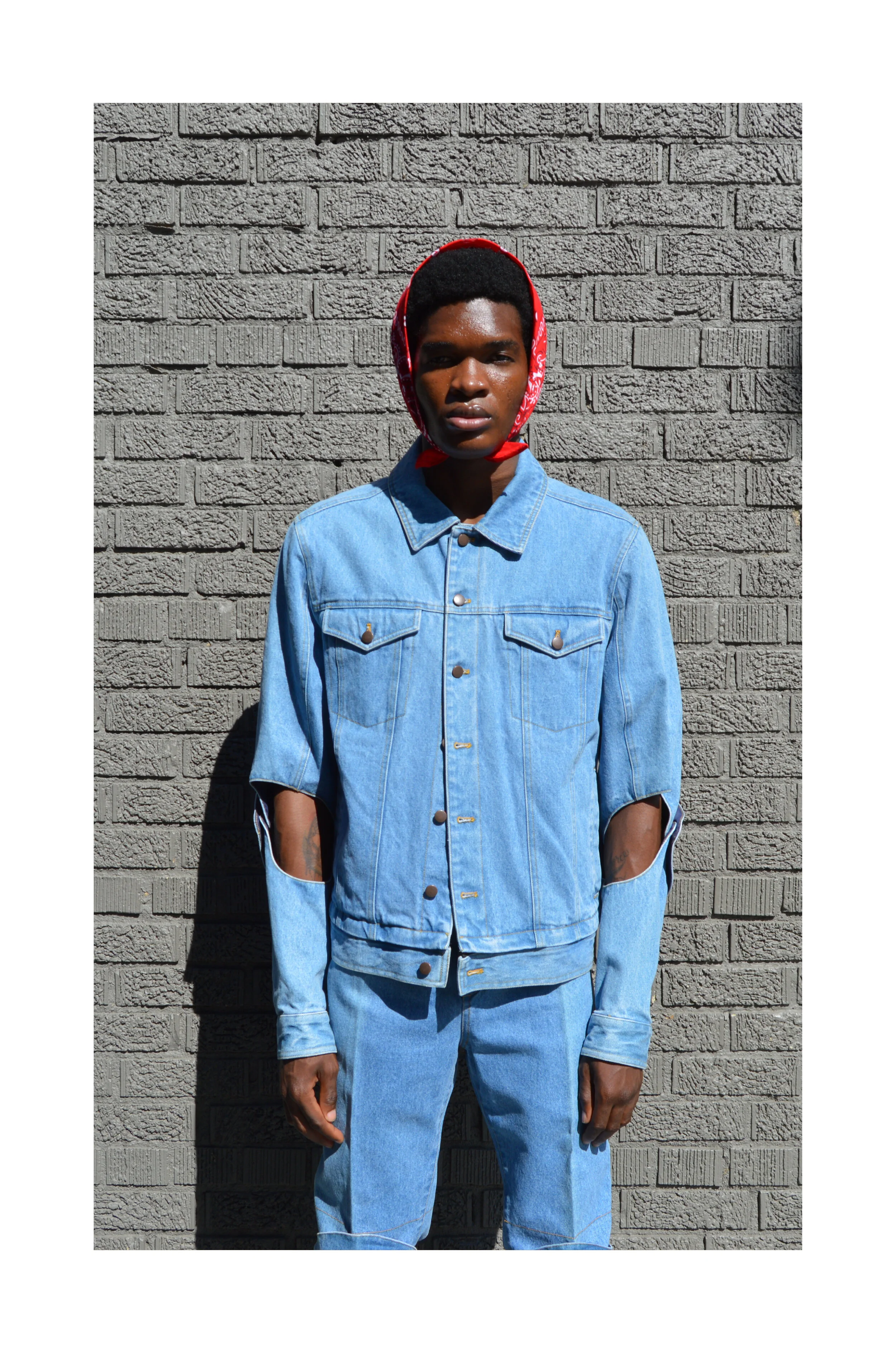 BLUE CHRISTIAN DENIM JACKET COTTE D ARMES